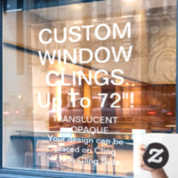 Custom Window Cling AUTOMATIC OPAQUE 52 x 72