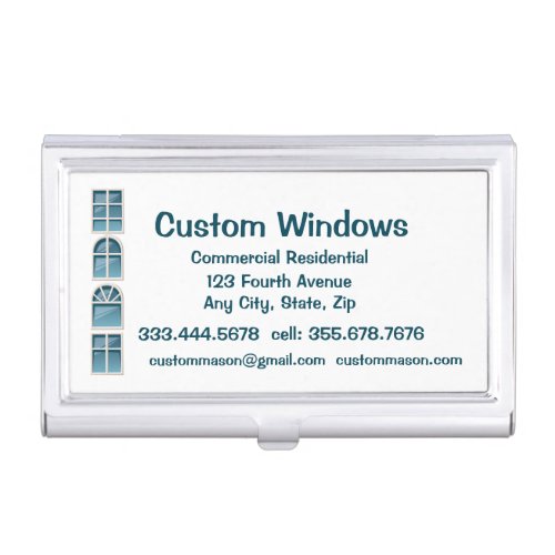 Custom Windows Repair Maintenance  Business Card Case