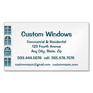 Custom Windows Repair Maintenance Business Card Ma