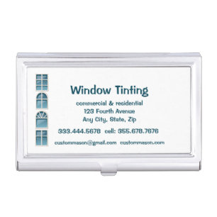 Custom Windows Tinting Maintenance   Business Card Case