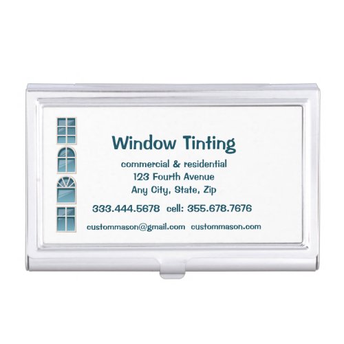Custom Windows Tinting Maintenance   Business Card Case