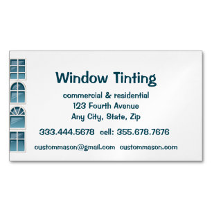 Custom Windows Tinting Maintenance  Business Card Magnet