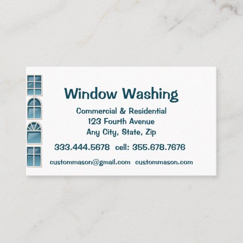 Custom Windows Washing Washer  Business Card
