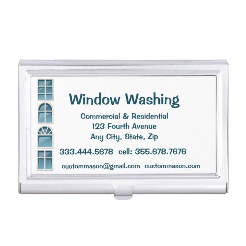 Custom Windows Washing Washer   Business Card Case