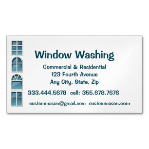 Custom Windows Washing Washer Business Card Magnet