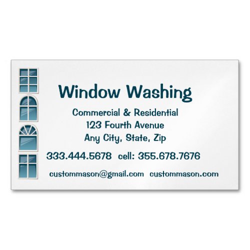 Custom Windows Washing Washer  Business Card Magnet