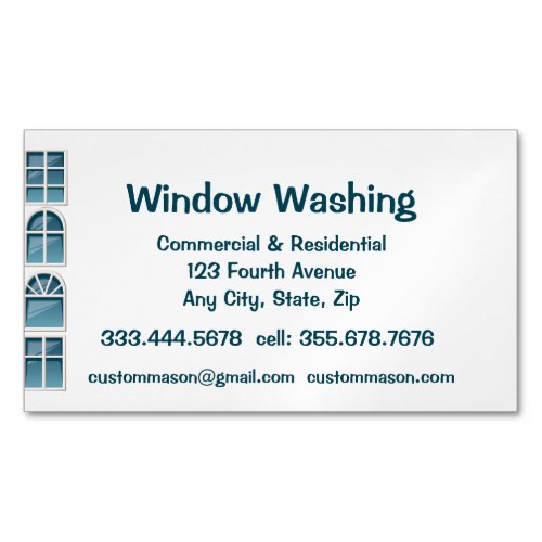 Custom Windows Washing Washer Business Card Magnet