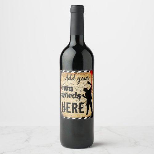 custom wine bottle label wedding zombie apololypse