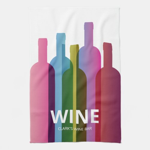 Custom Wine Bottles Modern Style Kitchen Towel