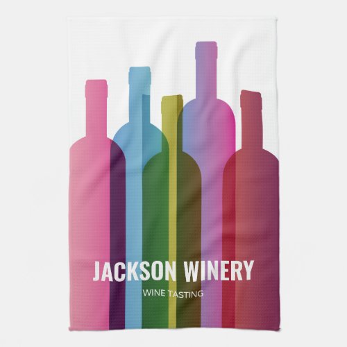 Custom Wine Bottles Modern Style Kitchen Towel