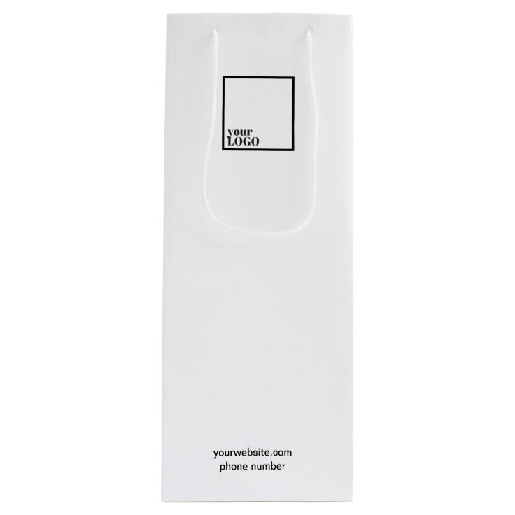 Custom Wine Gift Bag with Logo Zazzle