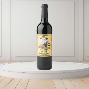 Custom Wine Label Drink up Witches Halloween