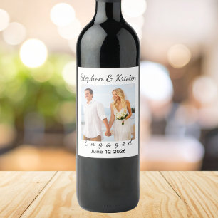 Custom Wine Labels, engagement Party Favors,  Label