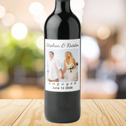 Custom Wine Labels, engagement Party Favors,  Label