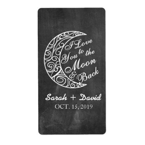 Custom Wine Labels Love You To The Moon and Back