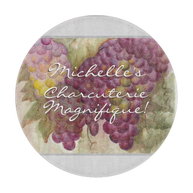Custom Wine Lover Gift Elegant Charcuterie Cutting Board (Front)