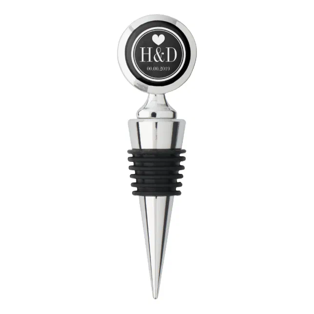 Custom wine stoppers for elegant wedding party Zazzle