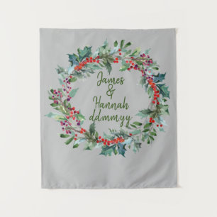 Custom Winter Backdrop Silver Wedding Photo Booth