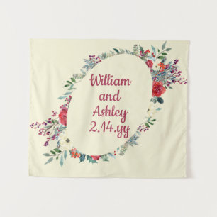 Custom Winter Floral Backdrop Wedding Photo Booth