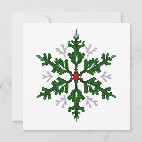 Custom Winter Floral Holiday Secular Greeting Card