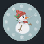 Custom Winter Holiday Christmas Snowman Large Clock<br><div class="desc">Custom Winter Holiday Christmas Snowman Wall Clock
jamiecreates1</div>