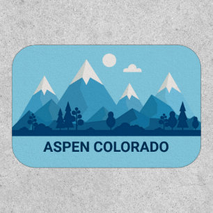 Custom Winter Town Blue Snowy Mountain Patch