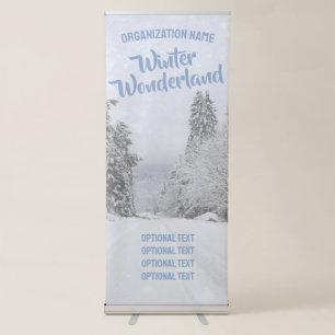 Custom Winter Wonderland Snow Vertical Banner
