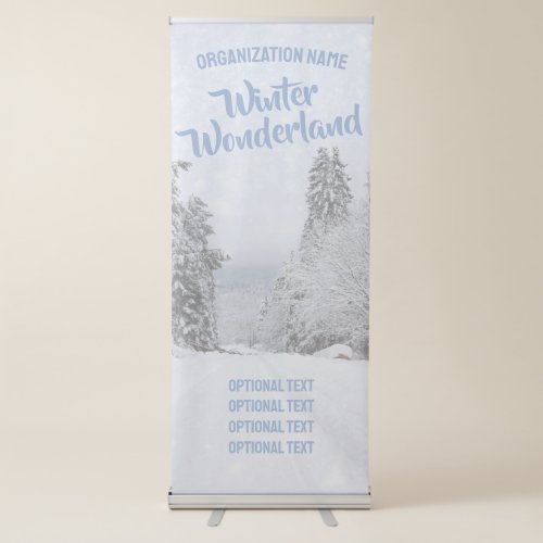 Custom Winter Wonderland Snow Vertical Banner