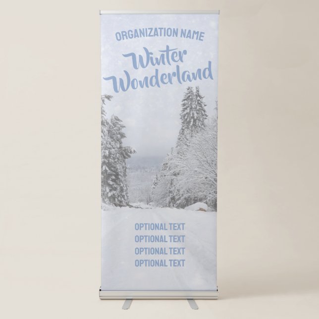 Custom Winter Wonderland Snow Vertical Banner (Front)