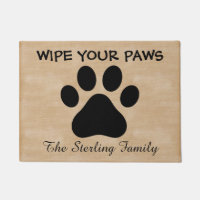 Custom Wipe Your Paws Doormat