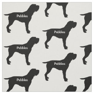 Custom Wirehaired Pointing Griffon Dog Silhouette Fabric