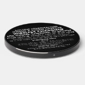 Custom WIRELESS iPHONE, PHONE CHARGER - BLACK (Front 2)