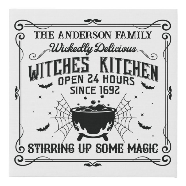 Custom Witches Kitchen Sign Halloween (Front)