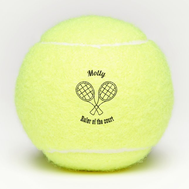 Custom with black and white tennis logo balls (Front)