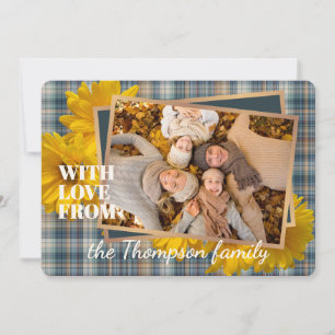 Custom With Love For Thanksgiving Holiday Card