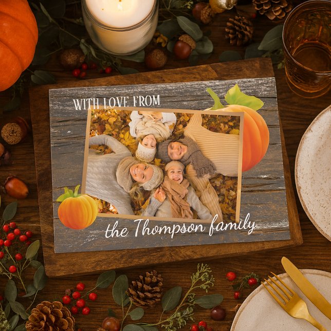 Custom With Love For Thanksgiving Holiday Card (Creator Uploaded)