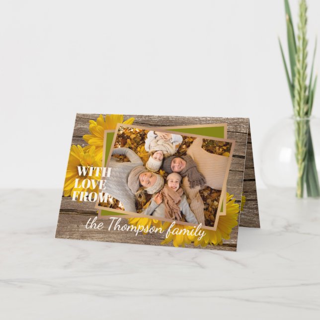 Custom With Love For Thanksgiving Holiday Card (Front)