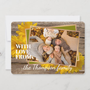 Custom With Love For Thanksgiving Holiday Card