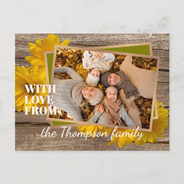 Custom With Love For Thanksgiving Holiday Postcard (Front)