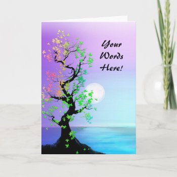 Custom With Your Words Tree Of Life Birthday Card by AutumnRoseMDS at Zazzle