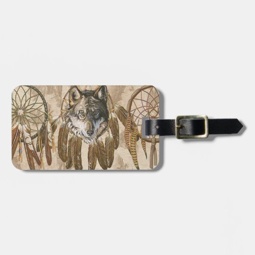 Custom Wolf Luggage Tag