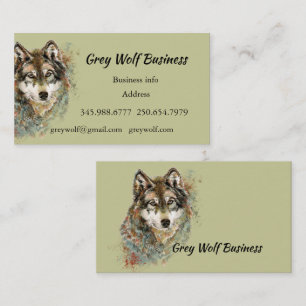 Custom Wolf Wolves Animal Nature Art Business Card