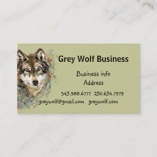 Custom Wolf Wolves Animal Nature Art Business Card