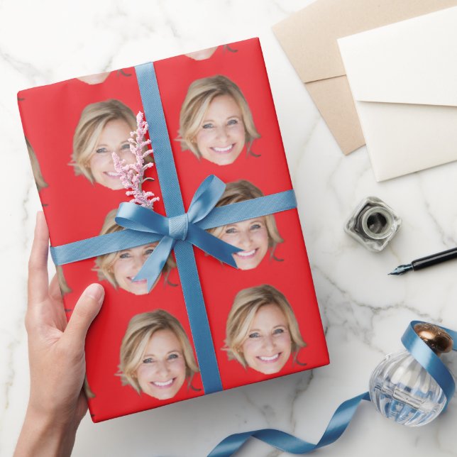 Custom woman  Face Personalized Birthday Wedding  Wrapping Paper (Gifting)