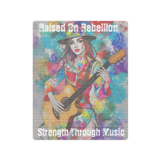 Custom Woman Guitarist Metal Art Inspirational