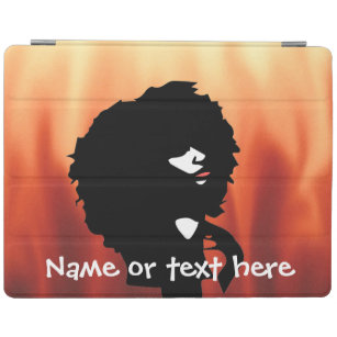 Custom woman silhouette with afro natural hair iPad smart cover