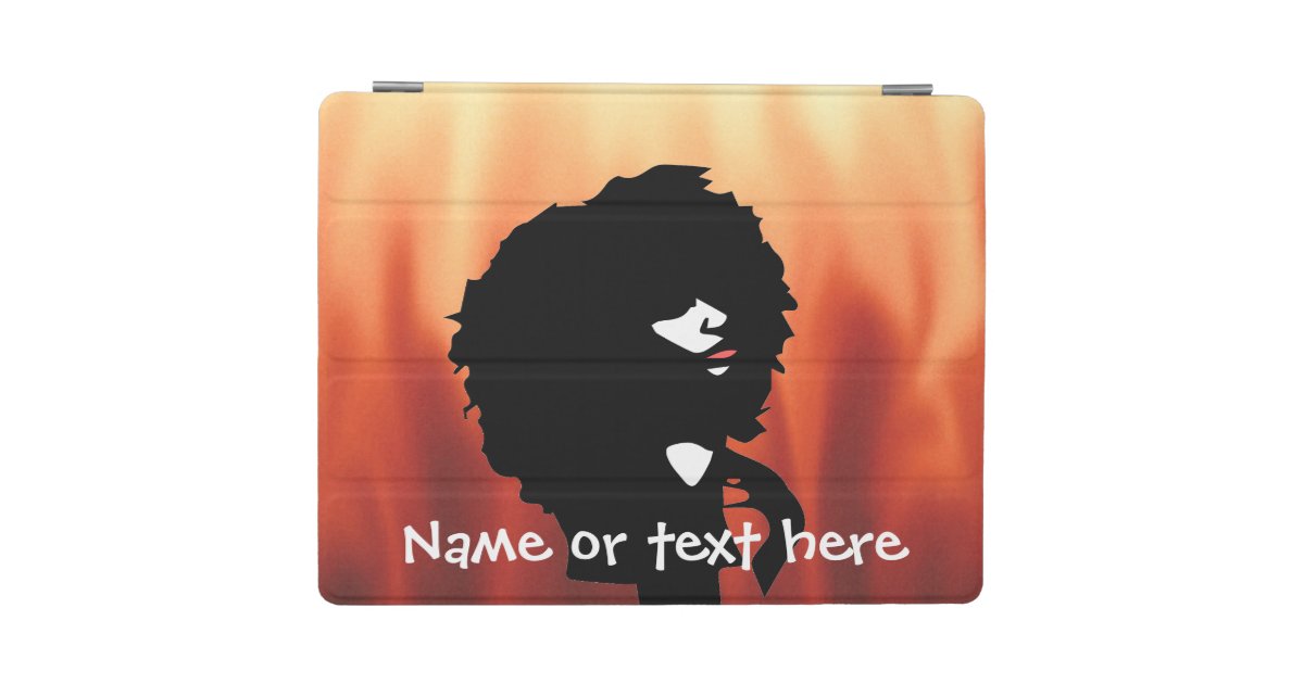 Custom Woman Silhouette With Afro Natural Hair Ipad Smart Cover