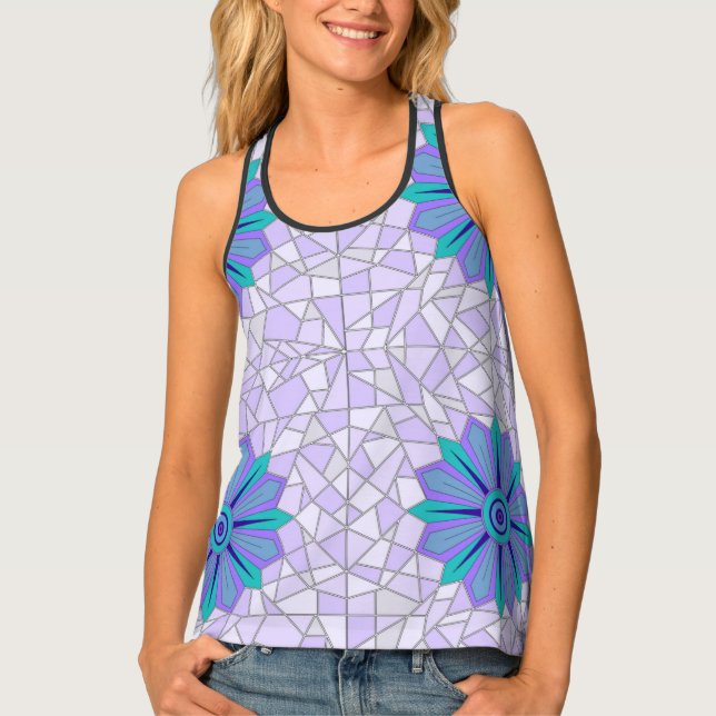Custom Women's All-Over Print Racerback Tank Top (Front)