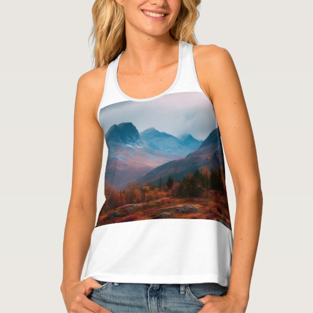 Custom Women's All-Over Print Racerback Tank Top (Front)