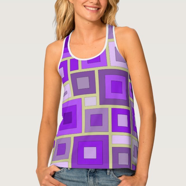 Custom Women's All-Over Print Racerback Tank Top (Front)
